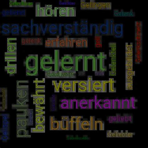 synonym gelernt|anderes wort für gelernt.